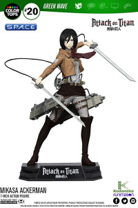 Mikasa Ackerman from Attack on Titan (Color Tops Green Wave)