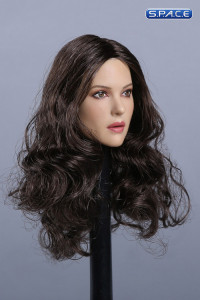 1/6 Scale European / American Female Head Sculpt (curly black hair)