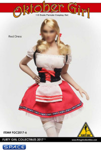 1/6 Scale red Dirndl Cosplay Clothing Set