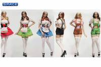 1/6 Scale blue Dirndl Cosplay Clothing Set