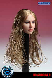 1/6 Scale Female Head Sculpt (blonde wet-look hair)