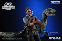 Owen and Blue Statue (Jurassic World)