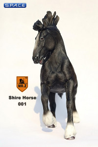 1/6 Scale black Shire Horse