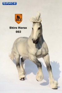 1/6 Scale white Shire Horse