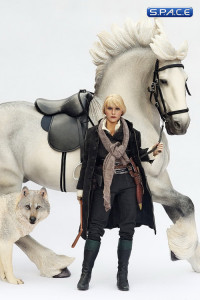 1/6 Scale white Shire Horse