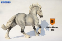 1/6 Scale white Shire Horse