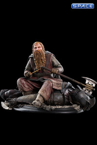 Gimli the Dwarf on Uruk-Hai 43 Mini-Statue (Lord of the Rings)