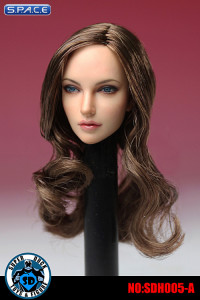 1/6 Scale Female Head Sculpt (brunette long Hair)