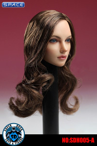 1/6 Scale Female Head Sculpt (brunette long Hair)