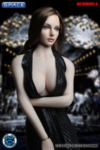 1/6 Scale Female Head Sculpt (brunette long Hair)