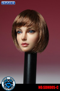 1/6 Scale Female Head Sculpt (brown short Hair)