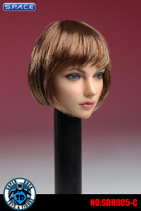 1/6 Scale Female Head Sculpt (brown short Hair)