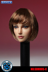 1/6 Scale Female Head Sculpt (brown short Hair)