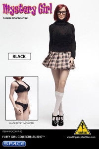 1/6 Scale Mystery Girl Female Character Set Velma black