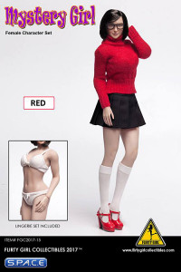 1/6 Scale Mystery Girl Female Character Set Velma red