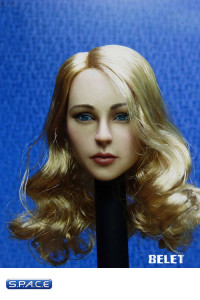 1/6 Scale female Head Sculpt blonde hair