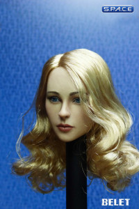 1/6 Scale female Head Sculpt blonde hair