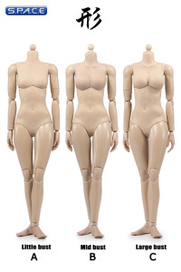 1/6 Scale Super-flexible female suntan Body middle breast