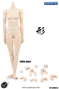 1/6 Scale Super-flexible female pale Body little breast