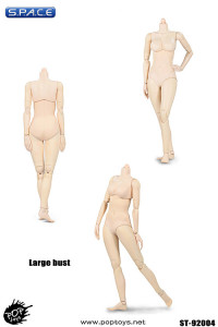 1/6 Scale Super-flexible female pale Body large breast