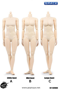 1/6 Scale Super-flexible female pale Body large breast