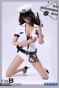 1/6 Scale Sexy Policewoman Cosplay suit white