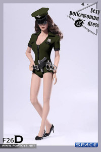 1/6 Scale Sexy Policewoman Cosplay suit green