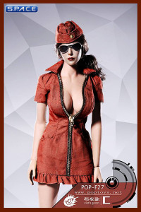 1/6 Scale Female Flight Outfit Set red