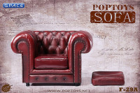1/6 Scale British Single Sofa red