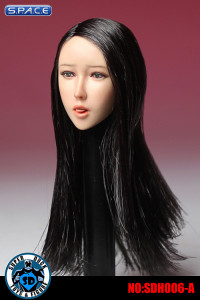 1/6 Scale Female Head Sculpt with tongue (long black hair)