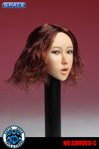 1/6 Scale Female Head Sculpt with tongue (short red hair)