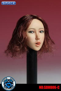 1/6 Scale Female Head Sculpt with tongue (short red hair)