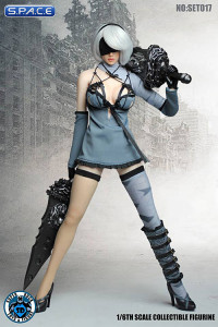 1/6 Scale blue Robot Girl Cosplay Set