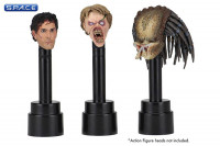 NECA Action Figure Head Display Stand black (3er Set)