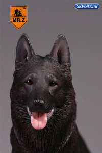 1/6 Scale black German Shepherd Dog