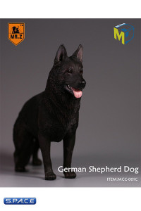 1/6 Scale black German Shepherd Dog