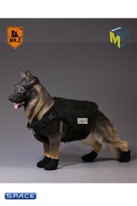 1/6 Scale black Tactical K9 Body Armor