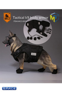 1/6 Scale black Tactical K9 Body Armor