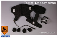 1/6 Scale black Tactical K9 Body Armor