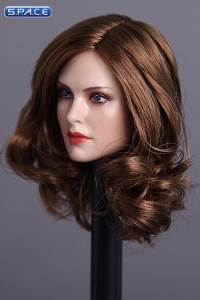 1/6 Scale European / American beauty Head Sculpt with brown hair