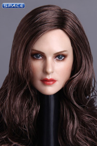 1/6 Scale European / American beauty Head Sculpt with dark brown hair