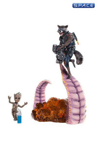 1/10 Scale Rocket & Groot vs. Obelisk Battle Diorama Series Statue (Guardians of the Galaxy Vol. 2)