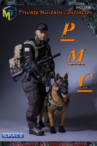 1/6 scale PMC - Private Military Contractor with German shepherd