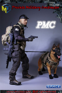 1/6 scale PMC - Private Military Contractor with German shepherd