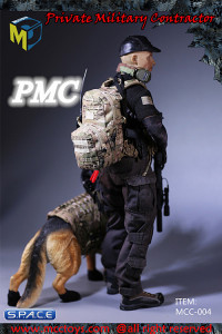 1/6 scale PMC - Private Military Contractor with German shepherd