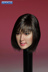 1/6 Scale Female Asian Head Sculpt (black short Hair)