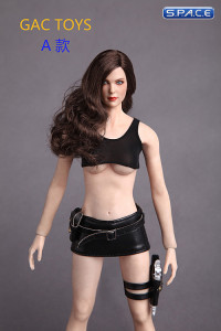 1/6 Scale Ivana Head Sculpt (long curly brunette hair)