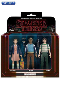 Mike, Eleven & Lukas ReAction Figure 3-Pack (Stranger Things)