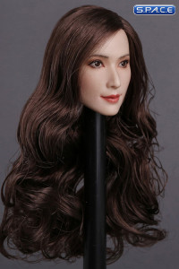 1/6 Scale Tomoko Head Sculpt (curly long brunette hair)