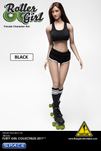 1/6 Scale black Roller Girl Set